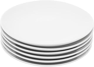 Miicol Small Dessert Plates Set of 6, Ceramic White Appetizer Plates 6 Inch, Mini Porcelain Serving Plate for Cake, Bread, Salad, Snack