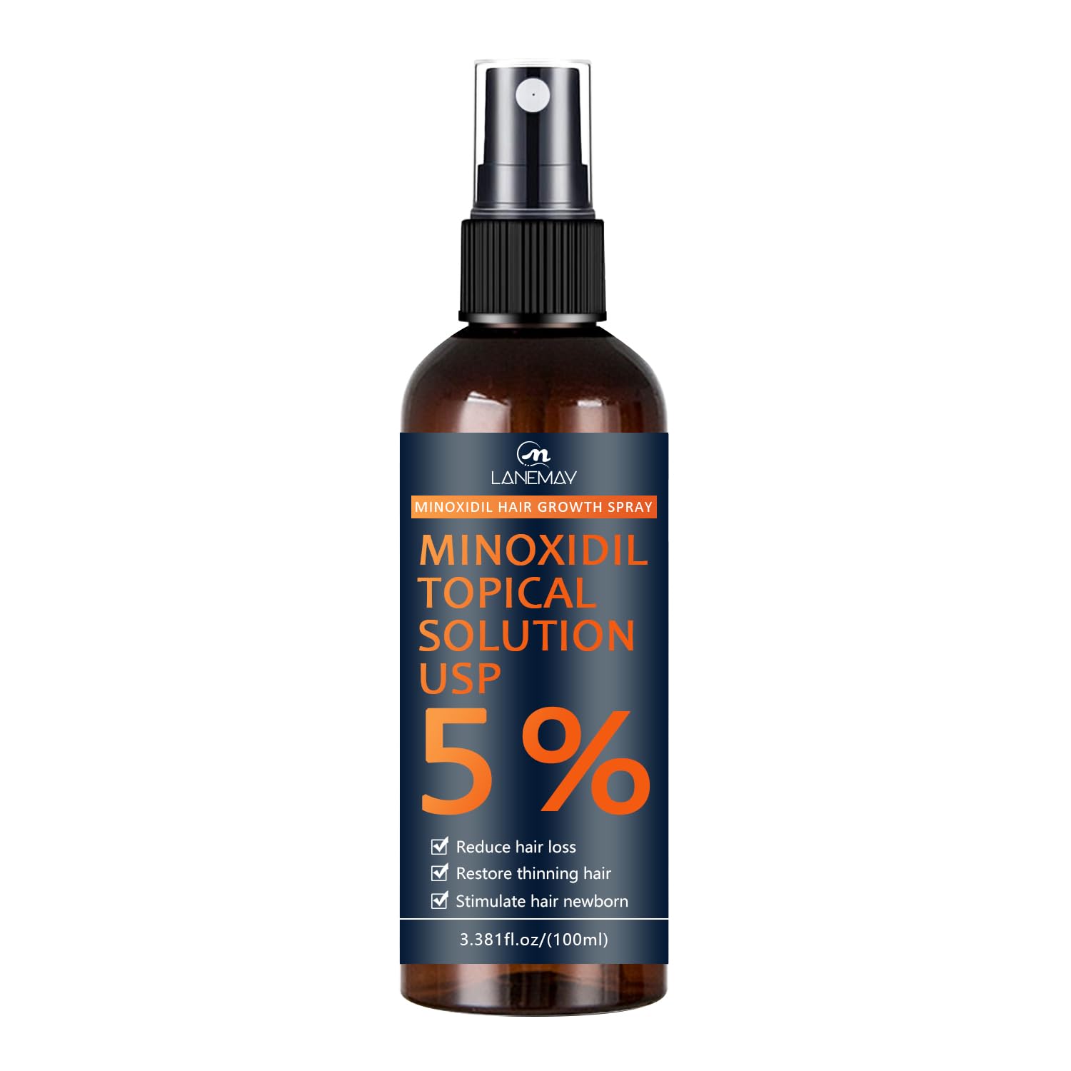 5% Minoxidil for Men & Women, Hair Beard Growth Spray with Biotin, Minoxidil Hair Growth Serum for Hair Regrowth, for Hair Loss & Thinning, make Hair Stronger Thicker -3.38 fl.oz /100ml