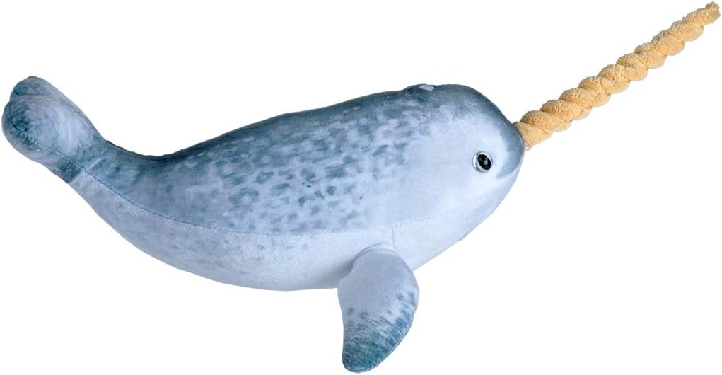 Wild Republic Narwhal Plush, Stuffed Animal, Plush Toy, Gifts for Kids, Living Ocean, 12 Inches