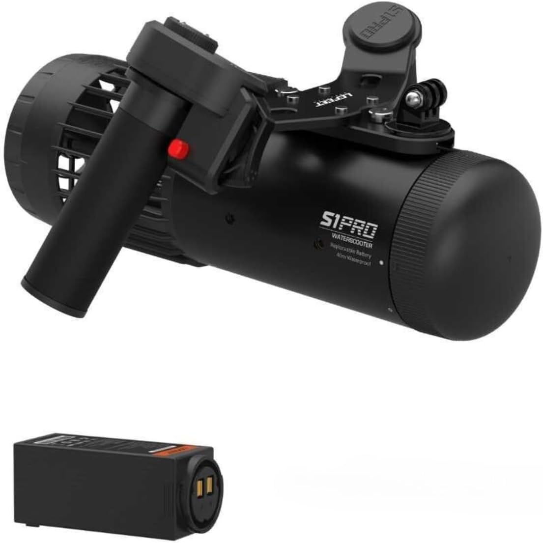 LEFEET S1 PRO Underwater Scooter | High-Performance Modular sea Scooter with Action Camera Mount,max Speed:6.48 km/h,Suitable for Diving,Snorkeling,Pool and Freediving (S1 Pro+Extra Battery)