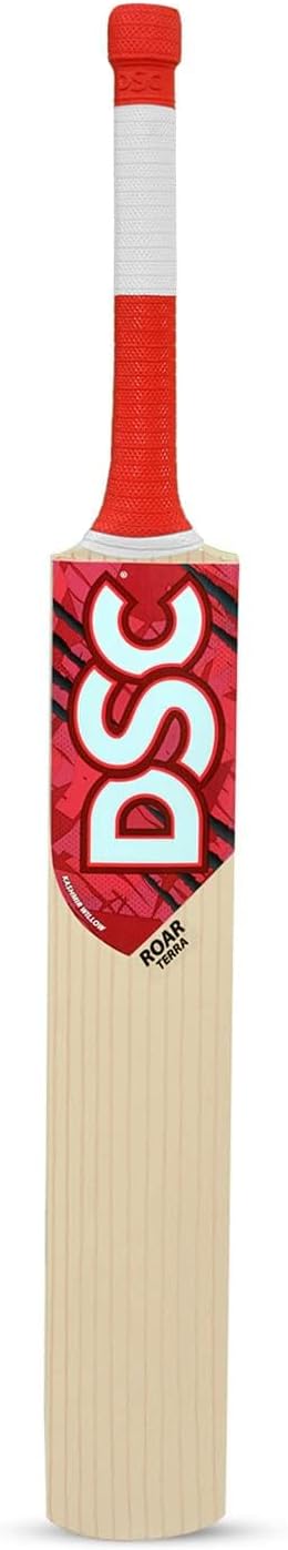 DSC Roar Terra Kashmir Willow Cricket Bat (Size: 6, Ball_ type : Leather Ball, Playing Style : All-Round), Beige