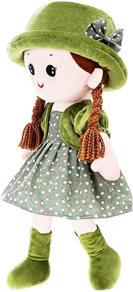 iNelihoo Adorable Plush Soft Baby Girl Dolls Cuddly Ragdoll Princess Doll with Removable Dress Hat Baby First Rag Doll Sleeping Cuddle Buddy Doll Toy Room Decoration Birthday Christmas Best Gift 35CM