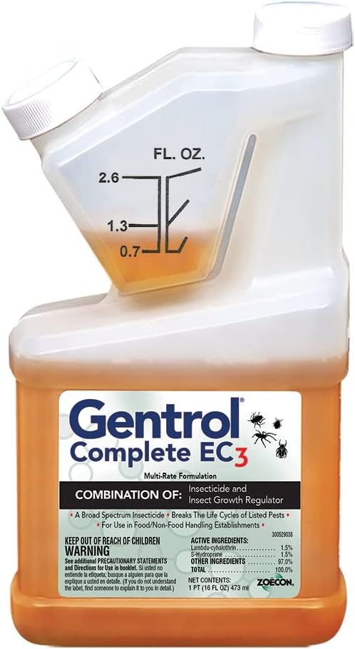 Zoecon 10578 Gentrol Complete EC3 Insecticide and Growth Regulator, Orange
