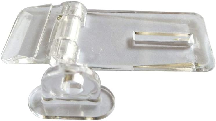 10Pcs Crystal Clear Acrylic Hinged Latch, Snap Door/Box Hinge Kit for Cabinet Drawer Accessories