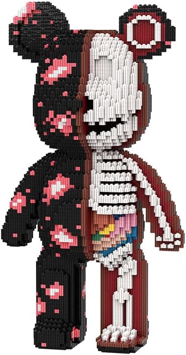 DAHONPA Animal Graffiti Skeleton Bear Micro Building Blocks Set（7220PCS）, Gift for Adults and Kids