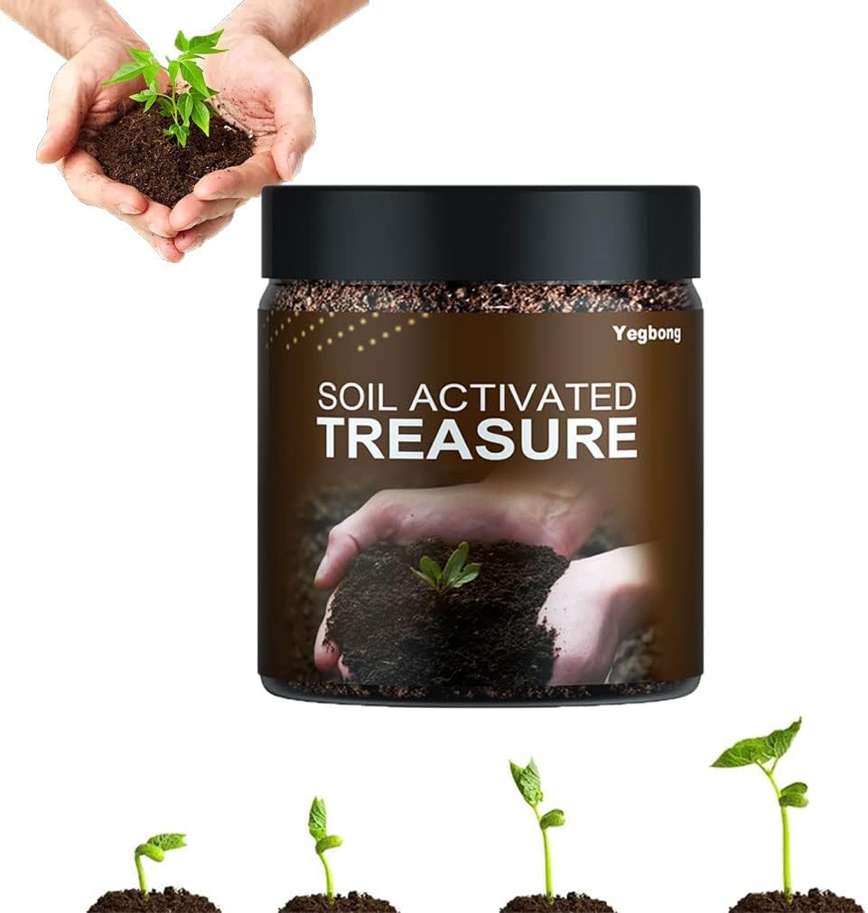 Soil Activated Treasure-You Will Be Amazed! Soil Activation Treasure, Soil Penetrant and Wetting Agent, Organic Soil Improver, Premium Soil Activator Improve Plant Growth (1 Bottle*200g)