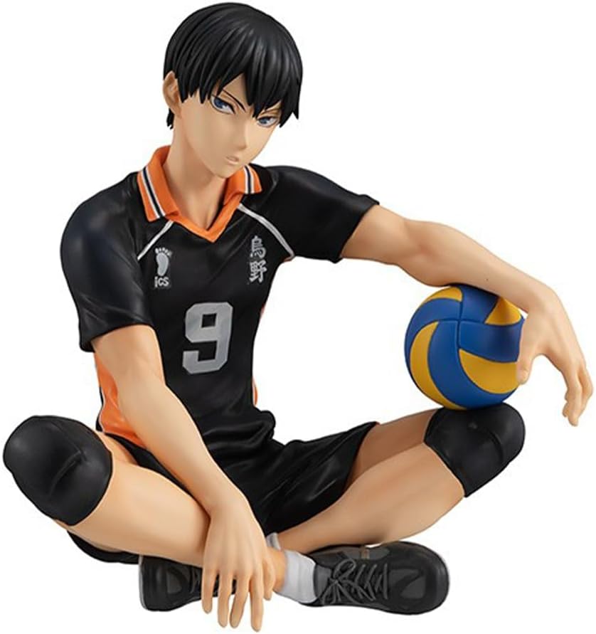 Haikyuu Figure Hinata Syouyou/Kageyama Statue Model 10cm Haikyuu!!! Figurine Collectible PVC Sitting Pose Sculpture Desktop Ornament