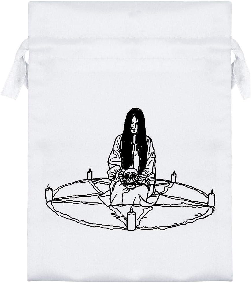 Azeeda 18cm 'Dark Ritual Witch' Satin Drawstring Bag/Pouch (SB00044975)