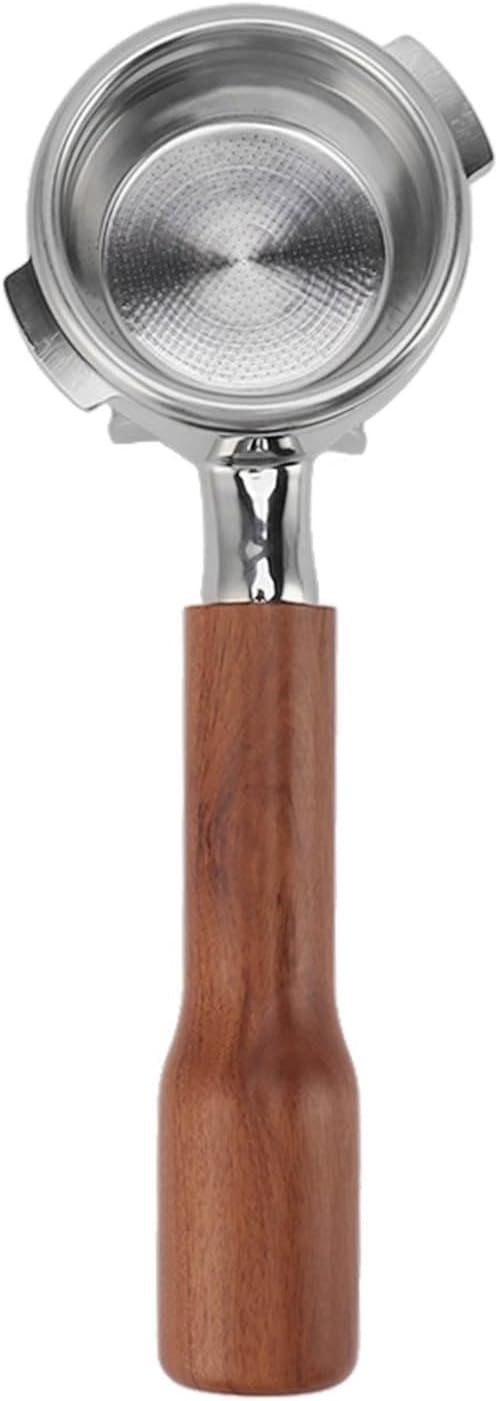 Zerodis CASABREWS 58mm Bottomless Portafilter with 3 Ears, Stainless Steel, Dual Spout, Detachable Filter Basket - Compatible with Nuova, for Espresso Machines (Style 1)