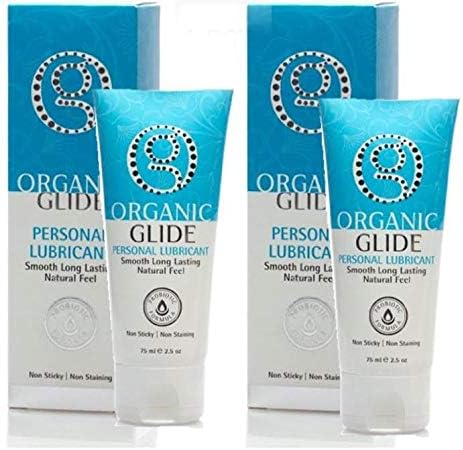 Natural Personal Lubricant, Probiotic Edible Lube. Parabens, Glycerin, Flavorings Free - for Men Women and Couples. Best for Menopause and Sensitive Skin (2 Pack)