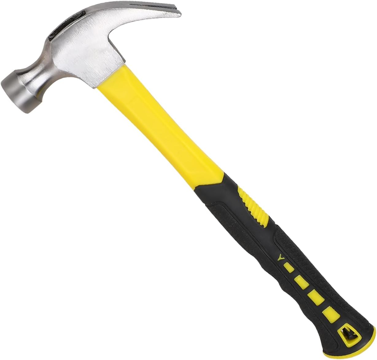 Yellow 11 oz Straight Rip Claw Hammer with Smooth Face Shock Reduction Grip Hammers Tools One Piece Forged Nail Hammer for House DIY