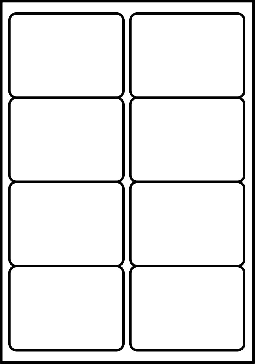 SmithPackaging A4 Self Adhesive Address Labels, 8 Labels Per Sheet, 100 Sheets, 99.1 x 67.7mm 800 Labels