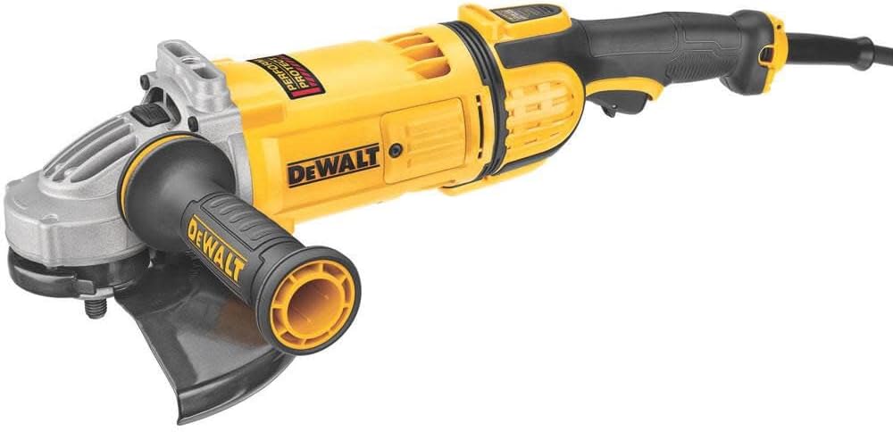 DEWALT Angle Grinder, 9-Inch, 4.9-HP, 6,500 RPM, With Dust Ejection System, Corded (DWE4599N)