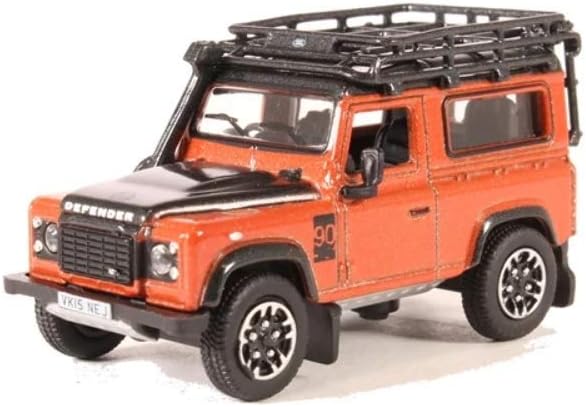 Oxford Diecast 76LRDF008AD Land Rover Defender 90 Station Wagon Phoenix Orange (Adventure)