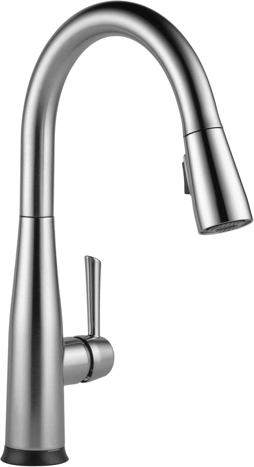 Delta Essa Touchless Kitchen Faucet with Touch Technology, Brushed Nickel Kitchen Sink Faucet with Pull Down Sprayer, Single Hole, Arctic Stainless 9113TL-AR-DST