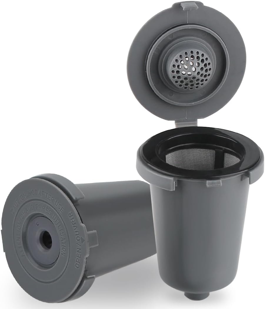 Anbige Replacement Parts 2pcs Grey Reusable Filter Cup, Compatible with Cuisinart Single Serve Coffee Makers