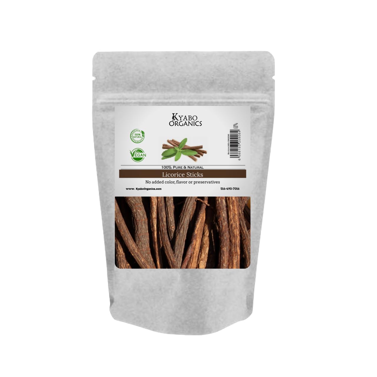 Kyabo Licorice Root Sticks - 100% Pure, Raw all Natural Licorice Root Sticks 8oz / 1/2lb - African Licorice Root - Chew Sticks Mulethi Glycyrrhiza Glabra
