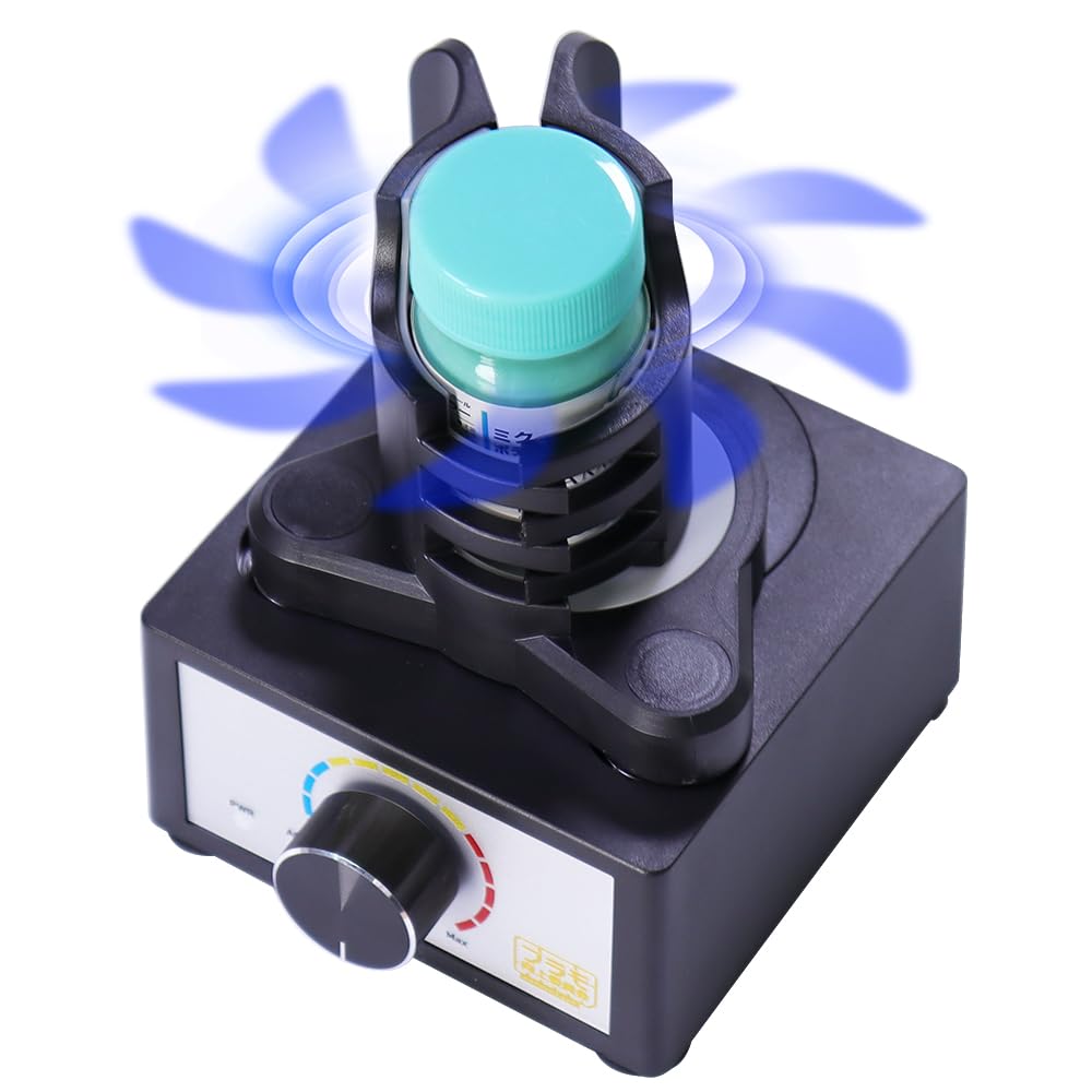 Mini Vortex Mixer, DIY/Gundam Model Paint Shaker, Hands-Free, 300~2400rpm, Three-Stage Speed Mix, Suitable 10-100ml Shaker, for Paint, Nail Polish, Lab, Paints Acrylic, Eyelash Adhesives