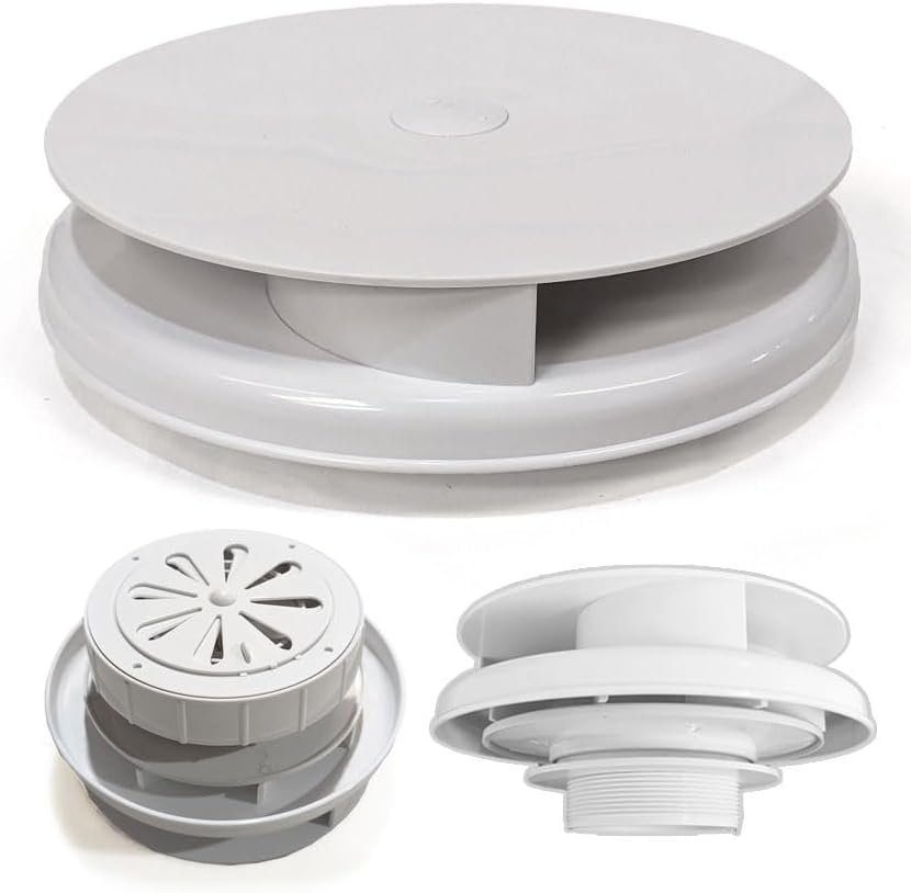 ULTRAFLOW High Output Rotary Van Roof Vent Wind Driven Rotating Spinning Ventilator Fan WHITE - Camper Bus 4x4