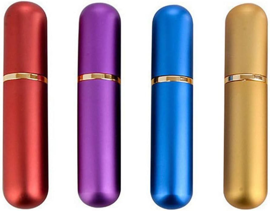 4 Pcs Aluminum Essential Oil Nasal Inhaler Aromatherapy Bottle Refillable Aromatherapy Nasal Inhaler Tubes for DIY Essential Oil Aromatherapy Use
