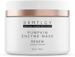 DRMTLGY Pumpkin Enzyme Face Mask with Jojoba Beads. Gentle Exfoliating Pumpkin Facial Mask for Dullness, Uneven Skin Tone, Fine Lines and Wrinkles. 5.5 oz