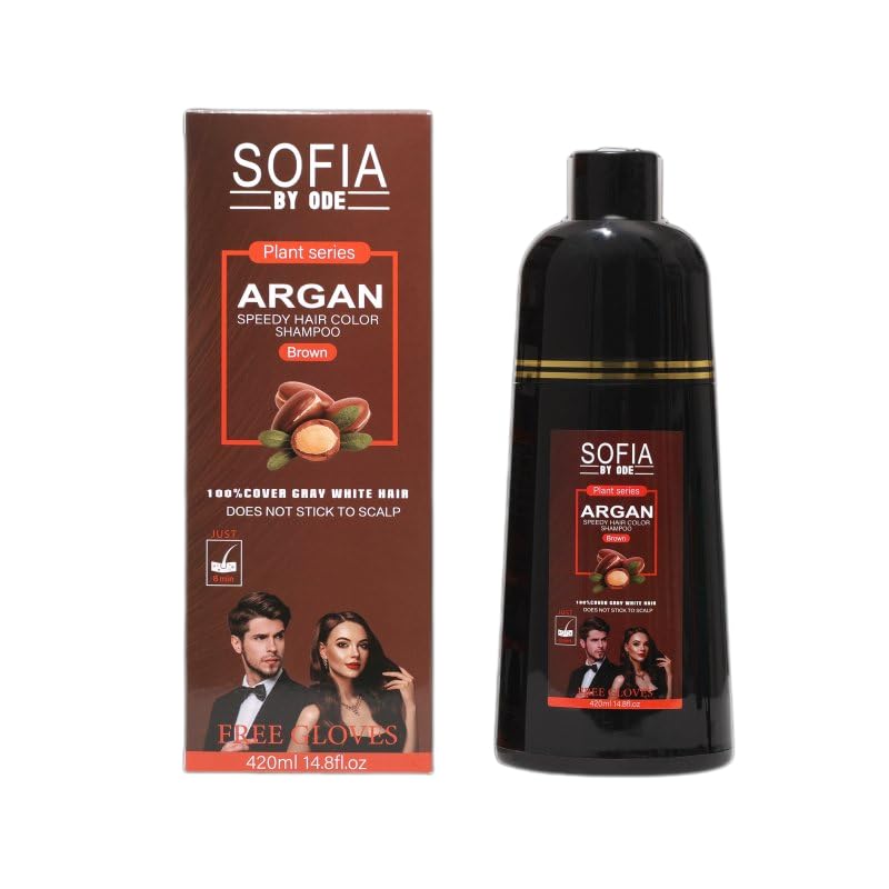 Speedy 6 in 1 Hair Dye Shampoo 420ml/14.8 fl.oz - Black/Brown (Brown, 420ml)