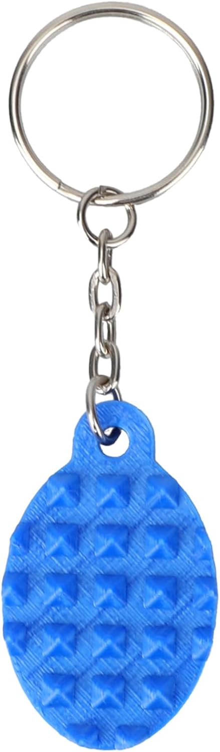 BOXOB Spiky Grippie Stim Keychain, Blue Calming Fidget Keychains Pocket Mini Fidget Keychain Anxiety & Sensory Toys Novelty Gifts for Friends Portable Keyring for Relaxation