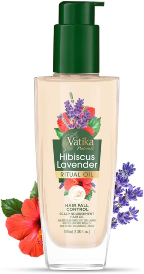 Vatika Naturals Ritual | Hibiscus & Lavender Nourishing Oil | 100 ml | 100% Natural Formula for Hair Growth | Lightweight & Non-Sticky | Daily Use