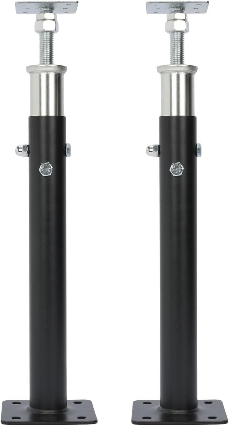 2 PCS Adjustable House Jacks Post for Leveling, 19"-36"(1'7"-3'), Black