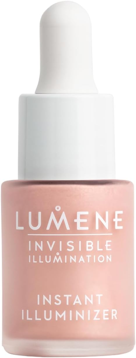 LUMENE Invisible Illumination Instant Illuminizer Glow Drops | Rosy Dawn Shade | For a Radiant, Dewy Glow | Light-Reflecting Pigments & Hydrating Formula | Vegan | 15 ml