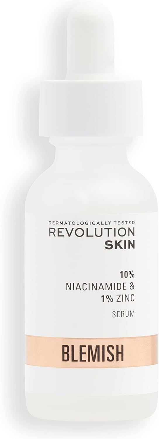 Revolution Skincare London, 10% Niacinamide + 1% Zinc Serum, Tackles Blemishes, Minimises Pore Appearance, Face Serum, 30 ml