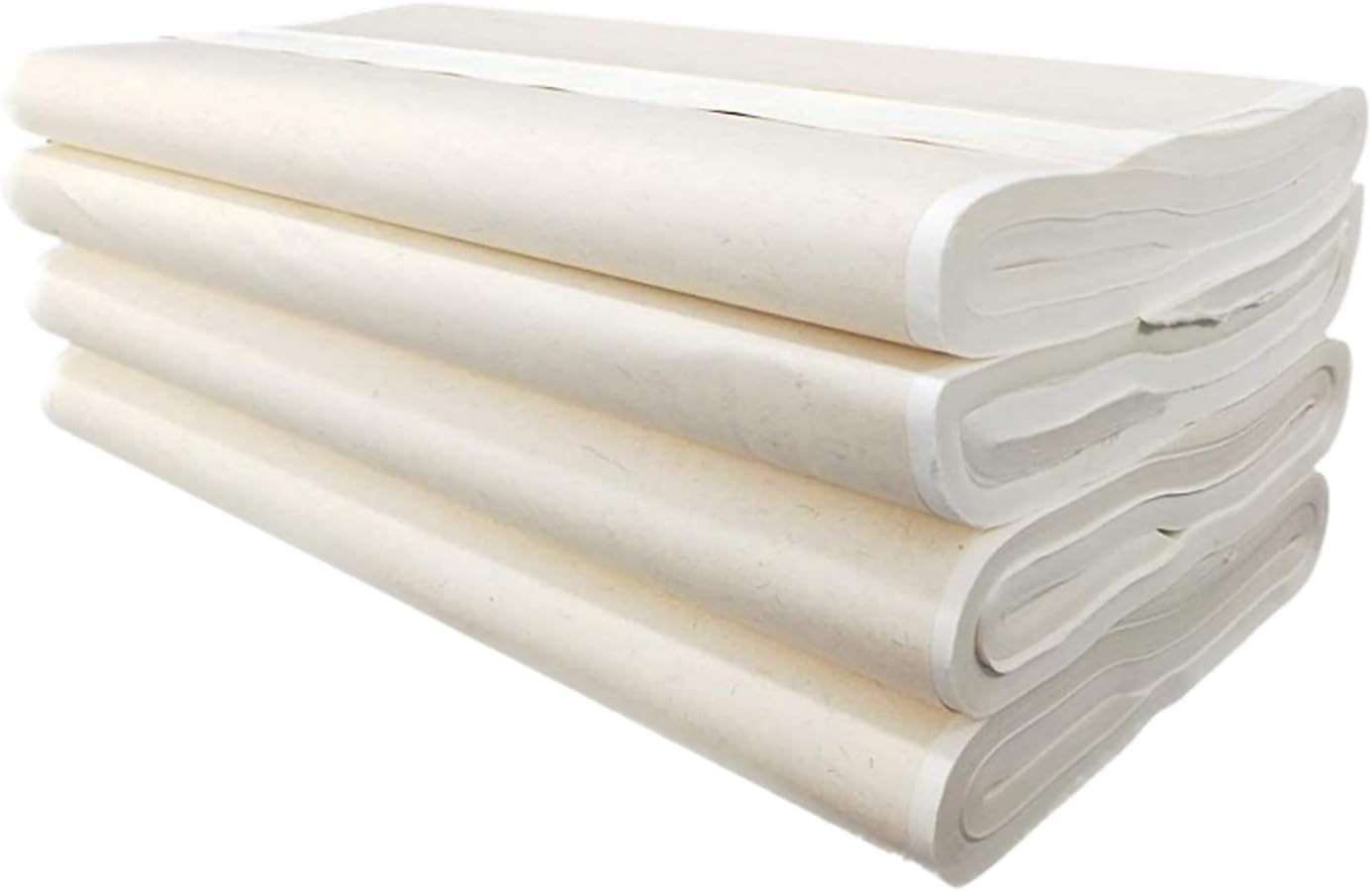 MEGREZ Chinese Japanese Calligraphy Xuan Paper, Rice Paper Sumi Calligraphy Paper for Calligraphy Brush Ink Writing, Painting Without Grids 100 Sheets/Bag,13.4X 26.7inch, Sheng (Raw) Xuan