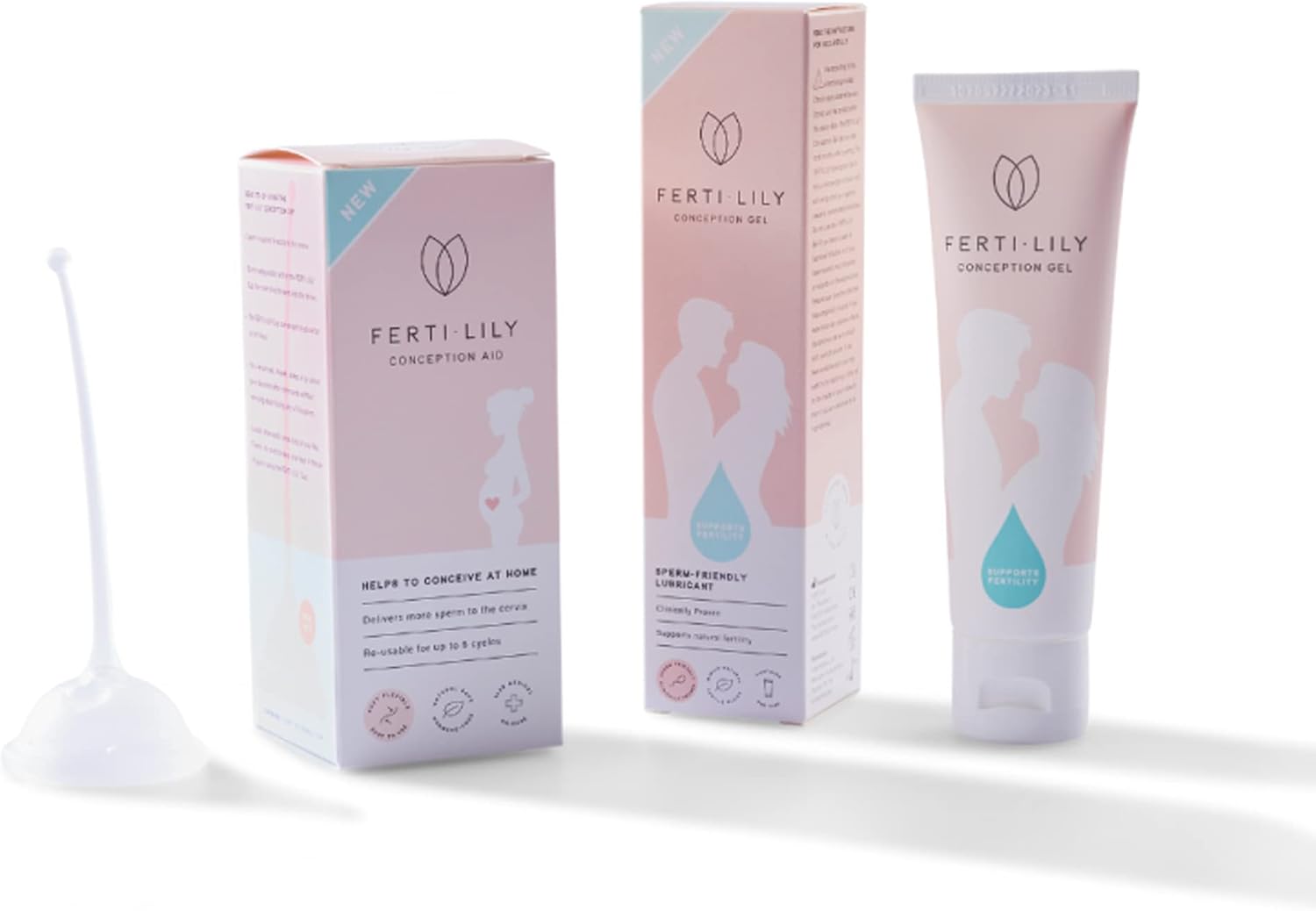 FERTILILY Bundle Conception Cup & 50ml Conception Gel Fertility Kit for Pregnancy - Trying to Conceive - Natural & Hormone Free. Clinically Proven to Increase Chances of Conception by +48%!