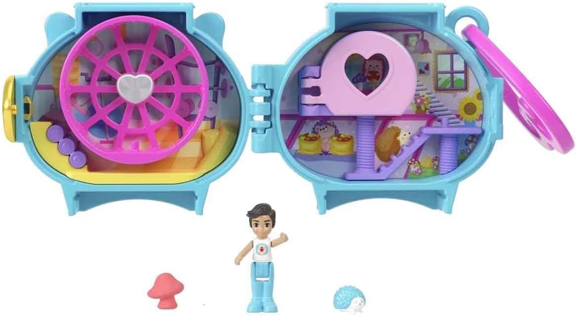 Polly Pocket Collectible Hedgehog Pet Compact Playset for Girls Ages 4 and Up
