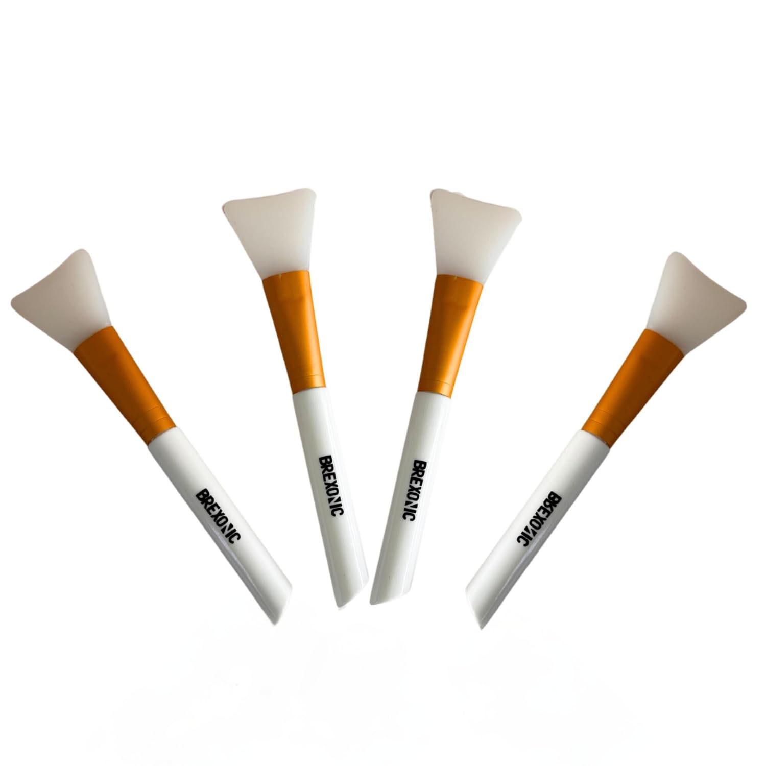 Silicone Facial Mud Mask Brushes - Beauty Tool for Smooth Application of Face Masks, Lotions, and Butters (Large, 4, Count)