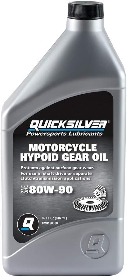 Quicksilver 80W-90 Motorcycle Hypoid Gear Oil, 1 Quart