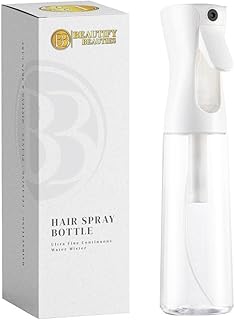 BeautifyBeauties Spray Bottle For Hair – Continuous Mister Spray Bottle for Hairstyling, Cleaning, Plants, Pets, Barbers, Salons, Essential Oil Scents (10.1 Ounce)