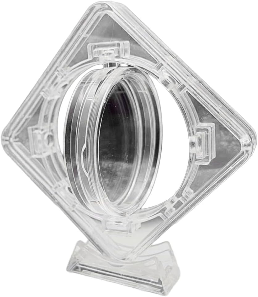 Oniissy Acrylic Coin Floating Stand - Coin Display Box Display Frame Kit for Coins Jewelry Medallions Stones 40mm