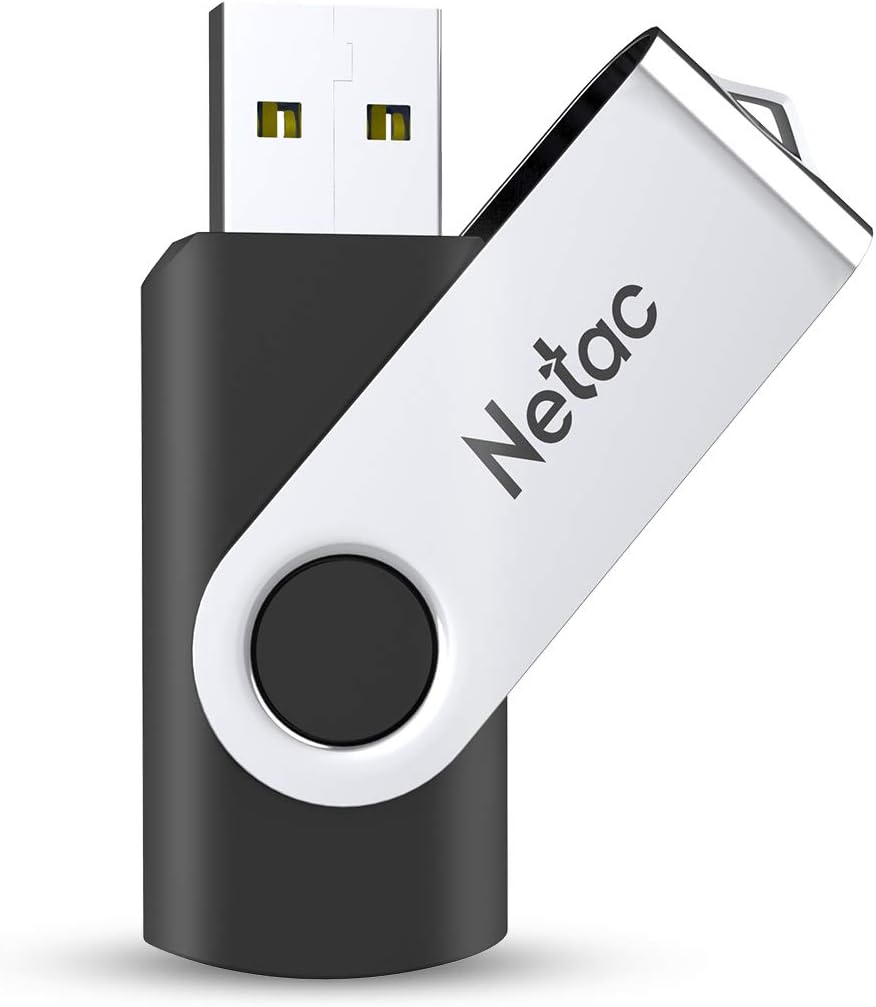 Netac 64GB USB 3.0 Flash Drive, High Speed Swivel Design Memory Stick, Up to 90/30 MB/s(R/W) Thumb Drive with LED Light