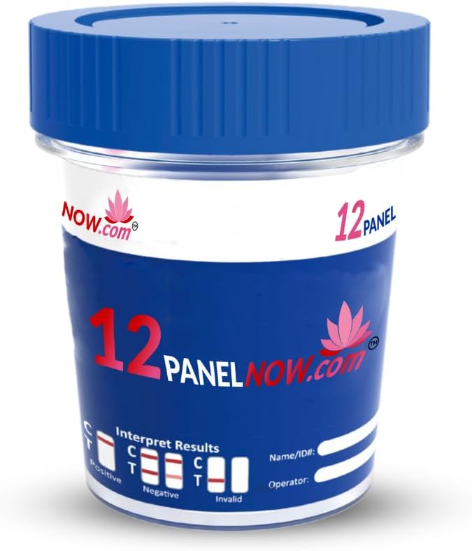 Reliable Urine Drug Test with 12 Panel - Drug Test Urine Kits with Temperature Strips - At Home Kit That Detects AMP, BAR, BZO, BUP, COC, MDMA, MET, MTD, OPI, OXY, TCA, THC – [100 Pack] - 12 PANEL NOW