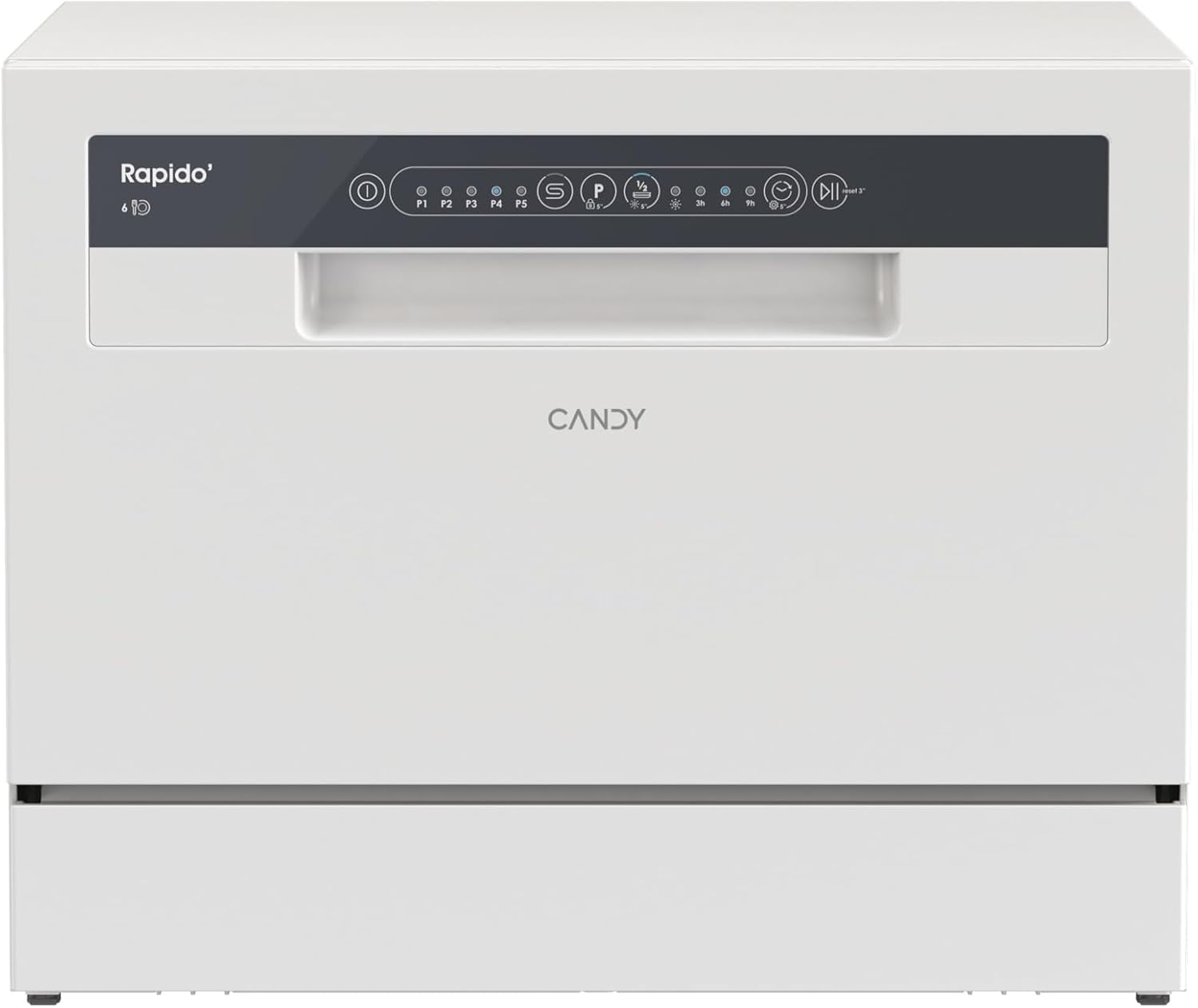 Candy Table Top Dishwasher, 6 Place Settings, White