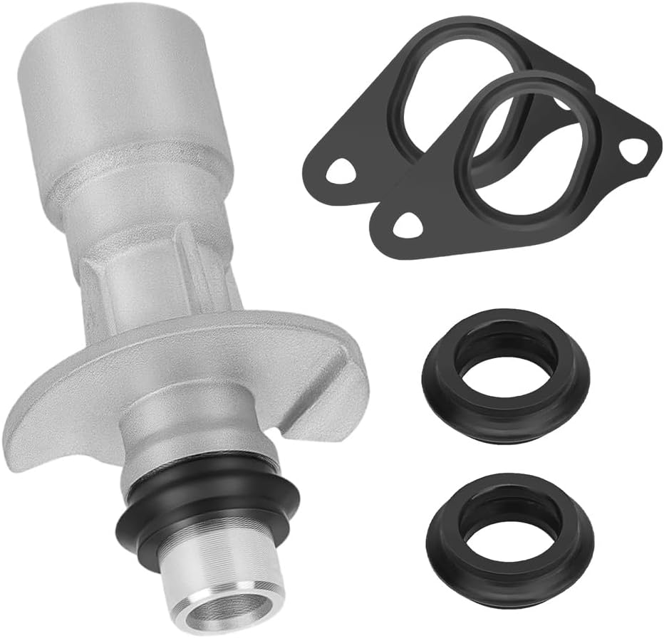 MACHSWON Water Pump Oil Cooler Adaptor, Automotive Oil Cooler Inlet Connector LR028136, LR030593, LR049370 Compatible with Land Rover LR4 3.0L/5.0L 2010-2016, Silvery, 1 set