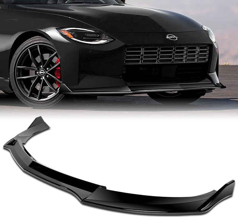 3pcs Front Bumper Lip Spoiler Body Kit Compatible with 2023-2025 Nissan Z 400Z 2024 (Painted Black)