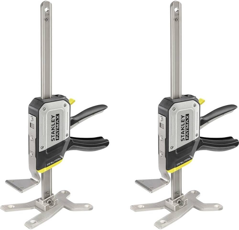 STANLEY FATMAX TradeLift Multifunctional Lifting (up to 150 kg), Levelling (2.5mm adjustments), Holding (up to 150kg), and Spreading (up to 220mm) Tool (Twin Pack), FMHT83552-1
