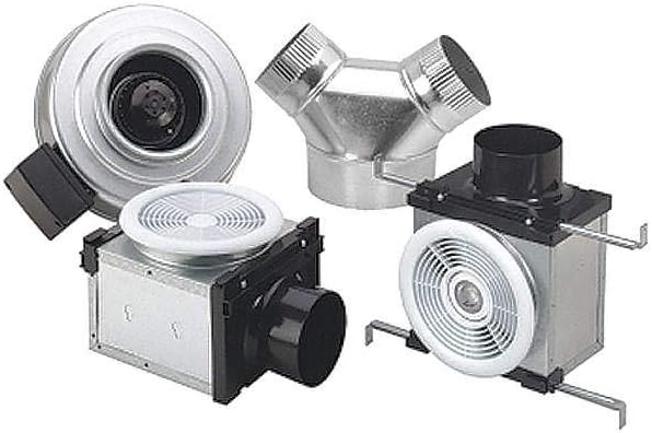 Fantech PB 270L7V-2 270 CFM Dual Grille Bath Fan 7WLED light and vent only, Uses 4" and 6" Duct