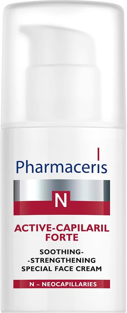 Pharmaceris N Active-Capilaril, Soothing Face Cream, Reduces Redness, Face Moisturiser for Couperose Skin, D-Panthenol, Shea Butter - 30 ml