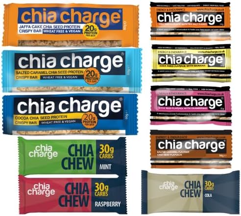 CHIA CHARGE Energy & Protein Bars - Healthy Snack Bar - Best Vegetarian Energy Bars - Healthy Snack Bar - Yorkshire Bakery