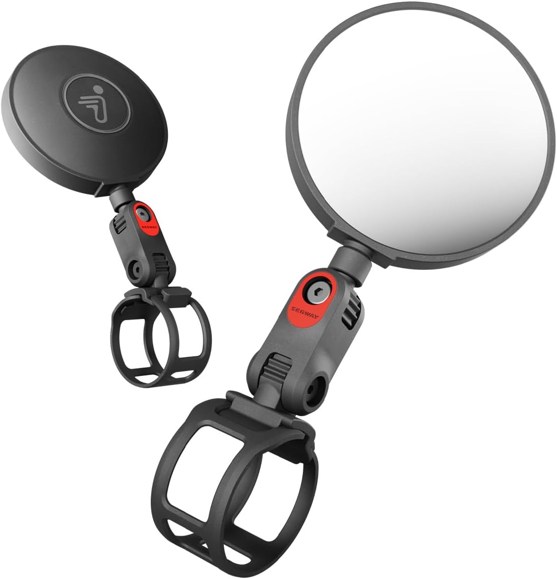 Segway Electric Scooter Rear-view Mirror - Universal Fit for All Segway Scooters (Except Air T15), 2-Pack, Black, Adjustable Wide-Angle Vision, Easy Installation