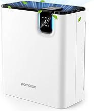 POMORON Air Purifiers for Home Large Room Up to 2500Ft² with Air Quality Sensor&Auto Mode, UV Light, Efficient HEPA Air Purifiers Filter 99.97% of Pollen Allergies Smoke Pet Dander for Bedroom, White