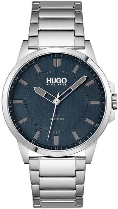 HUGO #First Men's Stainless Steel Quartz Watch - 43MM - Water Resistant - Fashion Wristwatch - Gift for Men